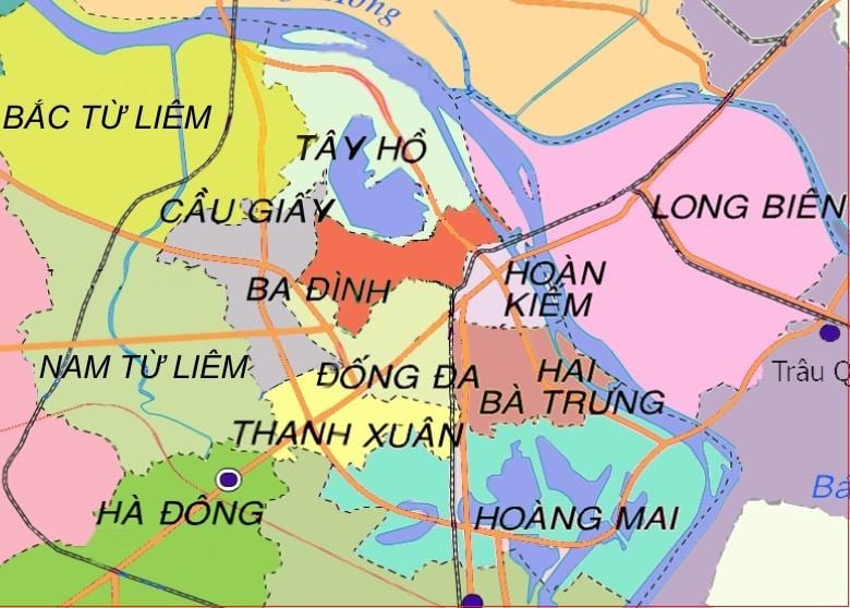 Žemėlapis ha dong district, hanoi