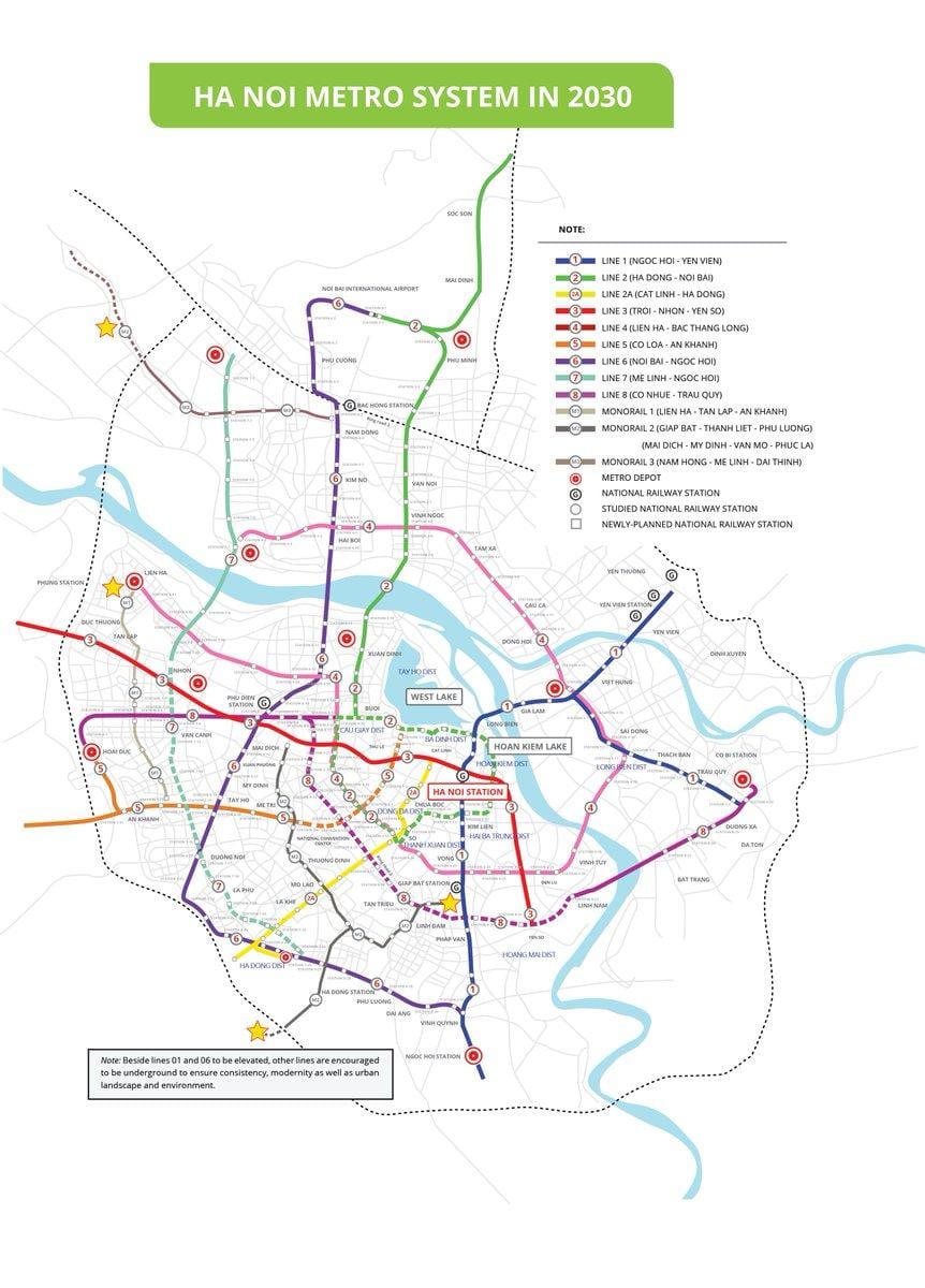 Žemėlapis hanojus metro