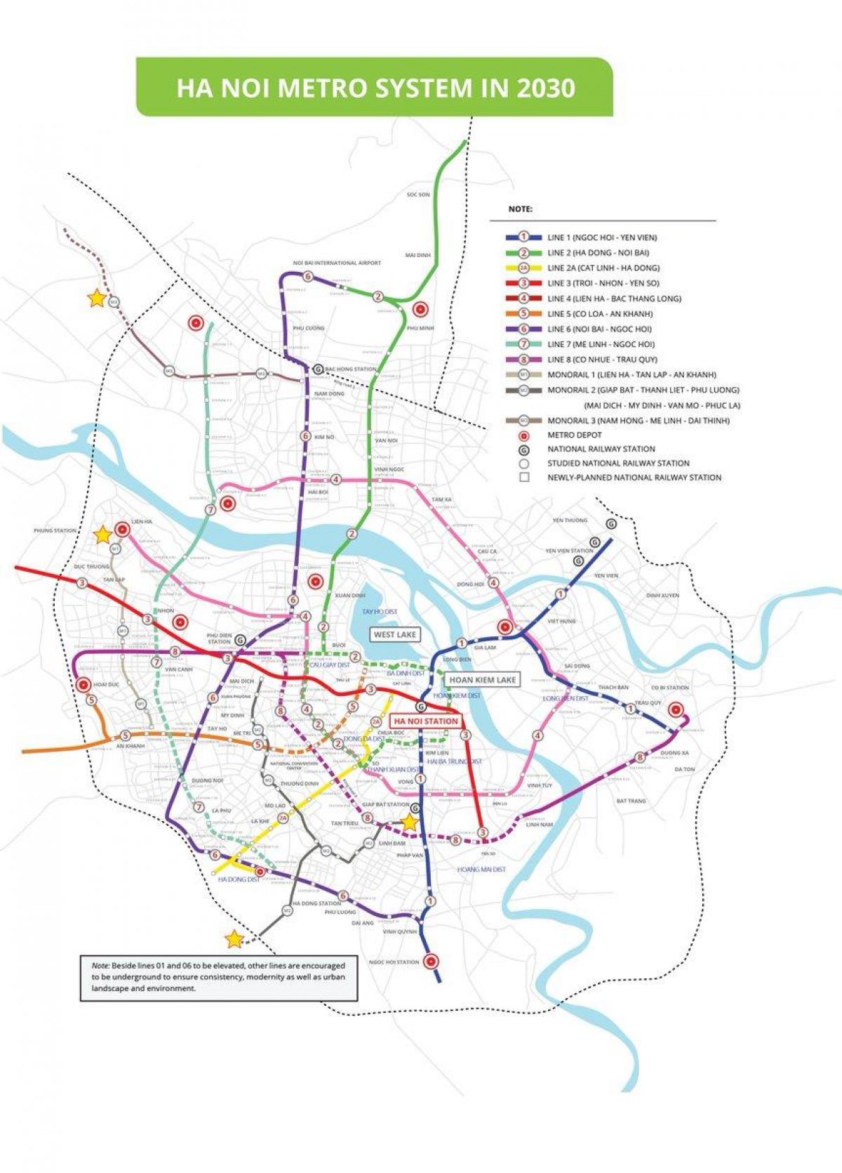 Žemėlapis hanojus metro