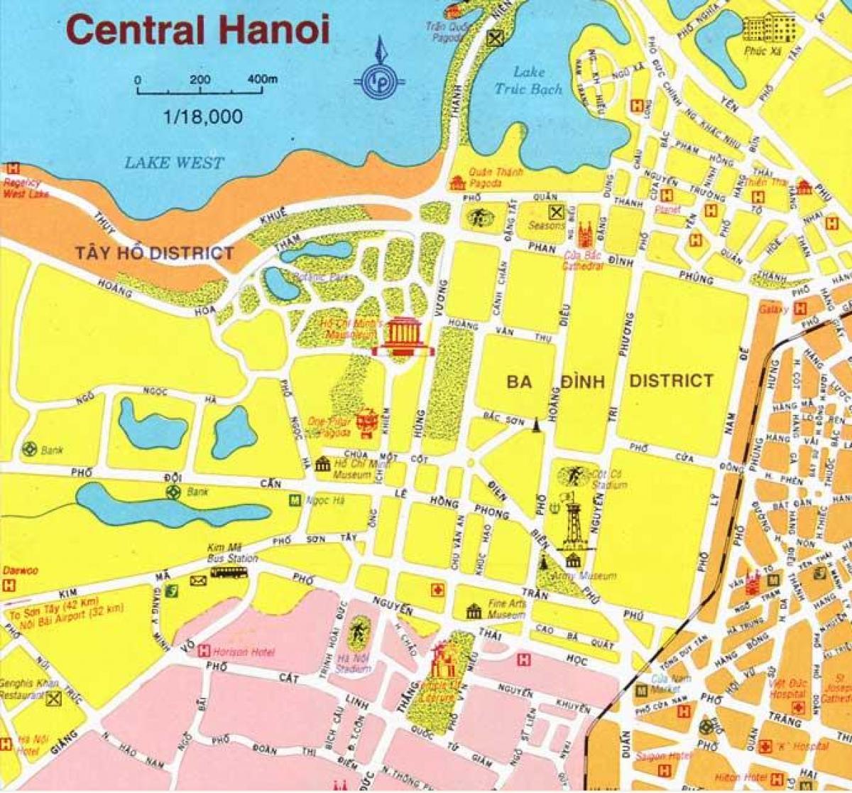 žemėlapis hanojus miesto centro